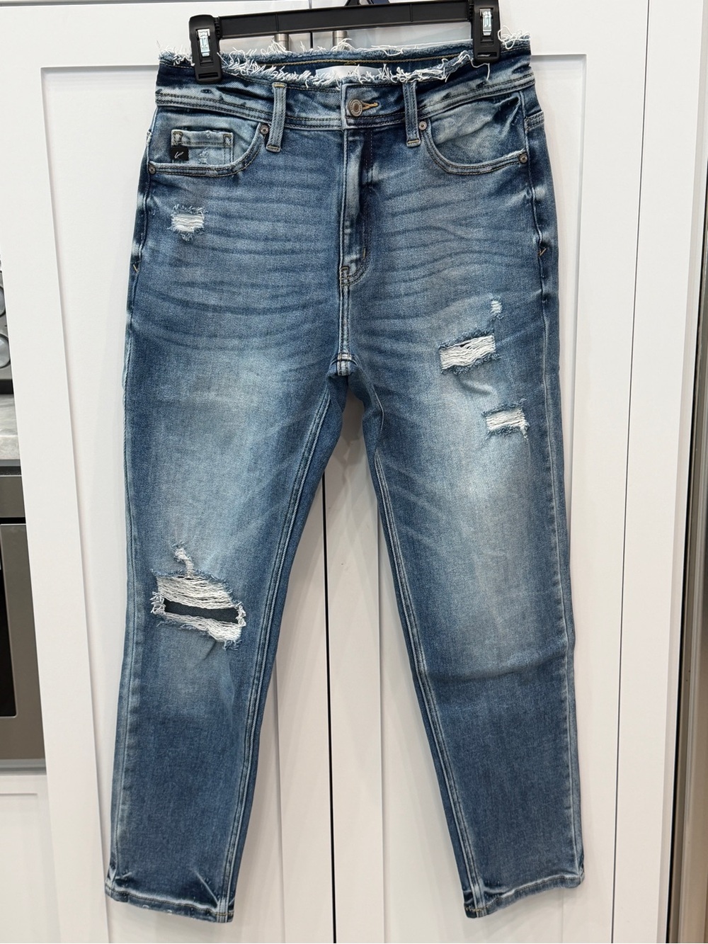 KanCan High Rise Distressed Boyfriend Jean Sz 7/27